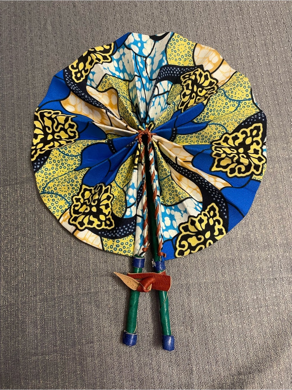Small Traditional African Foldable Handmade Folding Fan